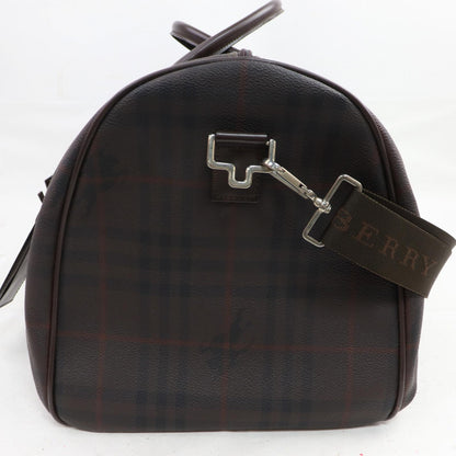 Burberry London Boston PVC Brown Handbag