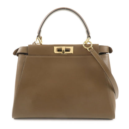 FENDI Peekaboo Regular 2Way Shoulder Bag Hand Bag Brown 8BN226 Rovelle Bags