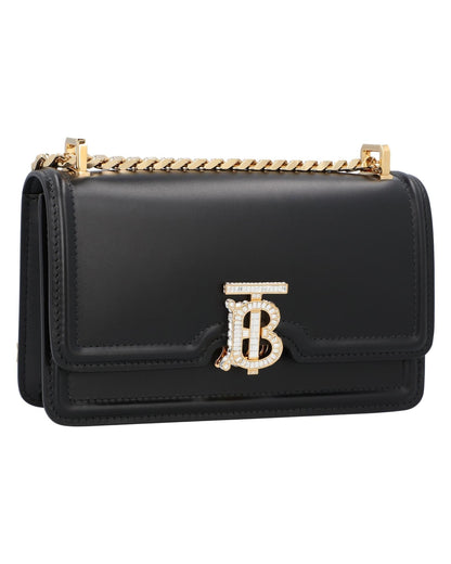 Burberry Small Women Leather Black Shoulder Bag