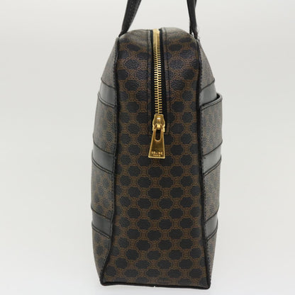 Luxury CELINE Macadam Canvas Hand Bag PVC Leather Black 37689