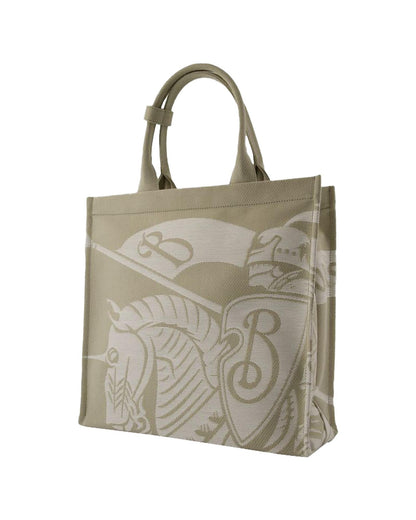Burberry Knight Women Canvas Beige Tote Bag