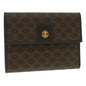 Luxury CELINE Macadam Canvas Wallet PVC Leather Brown  37771