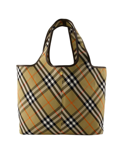 Burberry Women SIZE Check Beige Tote Bag