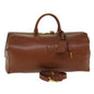 Luxury CELINE Boston Bag Leather 2way Brown 37996