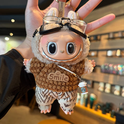 [Baby + Clothes] Pendant Baby Clothes Plush Vinyl Face Doll Bag Pendant Niche Bulala Doll