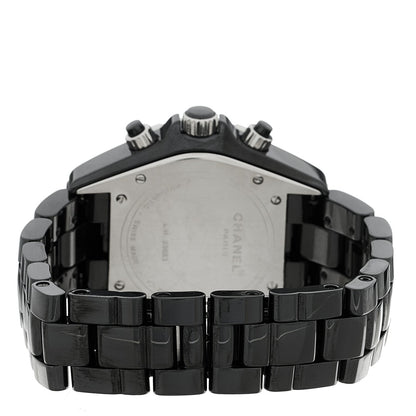 Stainless Steel Ceramic 41mm J12 Chronograph Automatic Watch Black