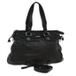 Luxury CELINE Shoulder Bag Leather Black 38040