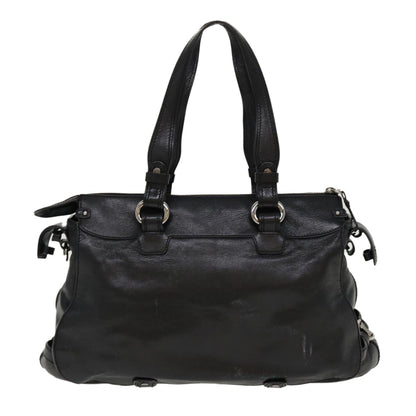 Luxury CELINE Shoulder Bag Leather Black 38040