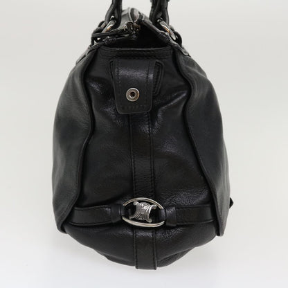 Luxury CELINE Shoulder Bag Leather Black 38040