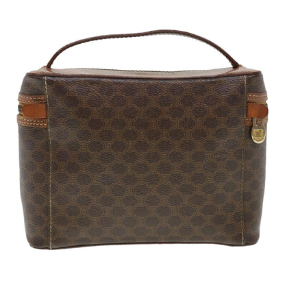 Luxury CELINE Macadam Canvas Hand Bag PVC Leather Brown 38356