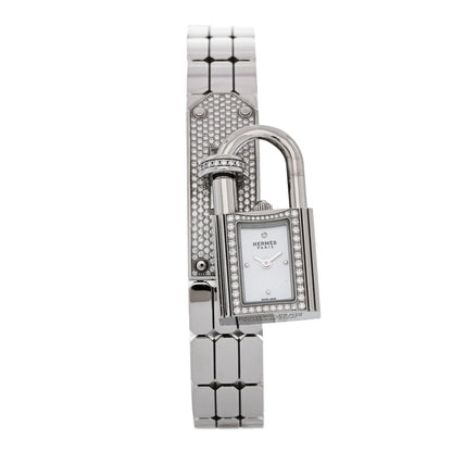 Stainless Steel Diamond Pave 16mm Kelly Quartz Watch