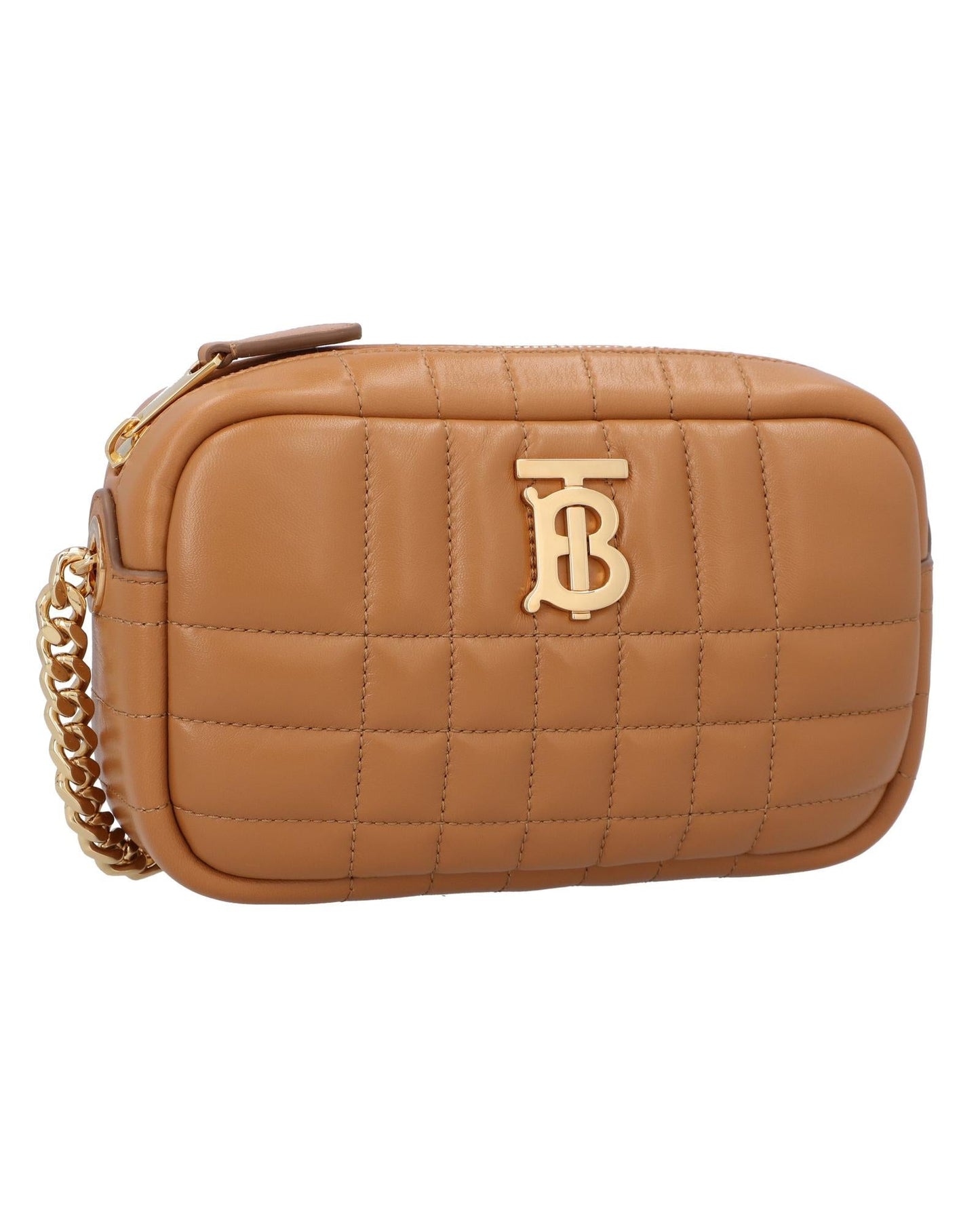 Burberry Women Messenger Leather Brown Crossbody Bag