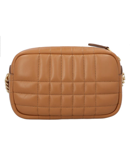 Burberry Women Messenger Leather Brown Crossbody Bag