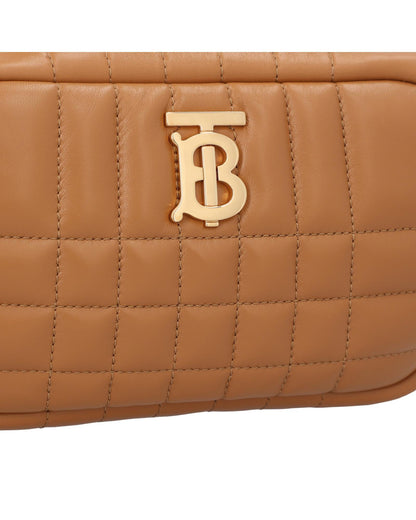 Burberry Women Messenger Leather Brown Crossbody Bag