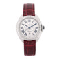 Stainless Steel Alligator 31mm Cle De Cartier Automatic Watch Burgundy