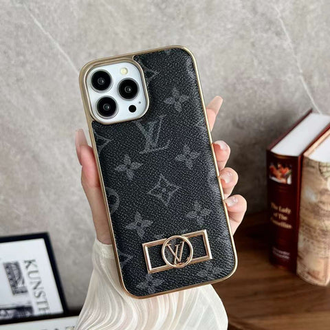 Metal label electroplating mobile phone case for iphone