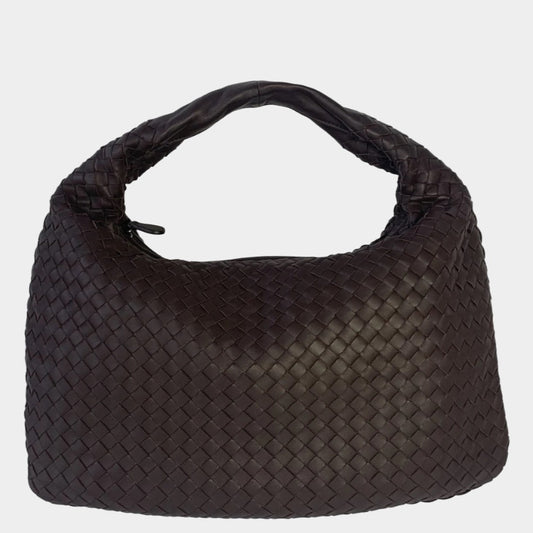 Bottega Veneta Intrecciato Hobo Bag Medium Brown Lambskin leather 40cm Never Worn