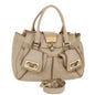 Luxury CELINE Hand Bag Leather 2way Beige 39619