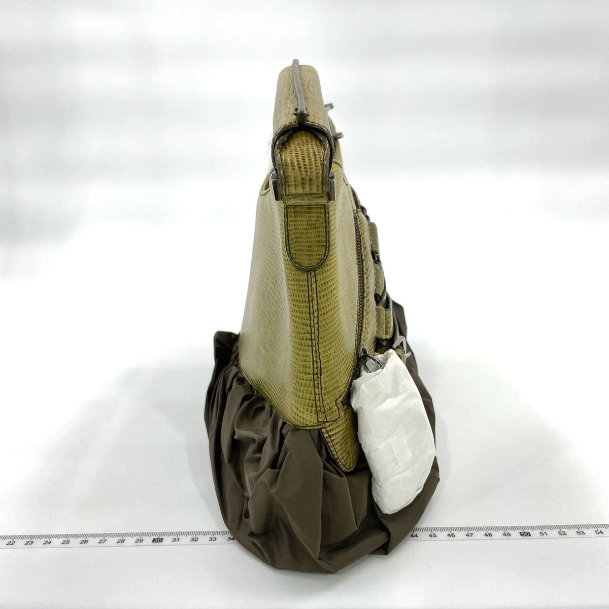 Dior Corset Dark Green Lizard-skin Leather and Satin Lace-up Ballet Bag Rovelle Bags