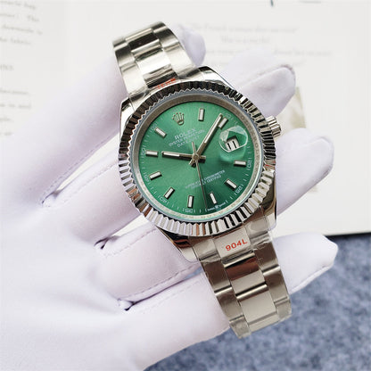 Rolex Datejust 40mm Green Dial Silver