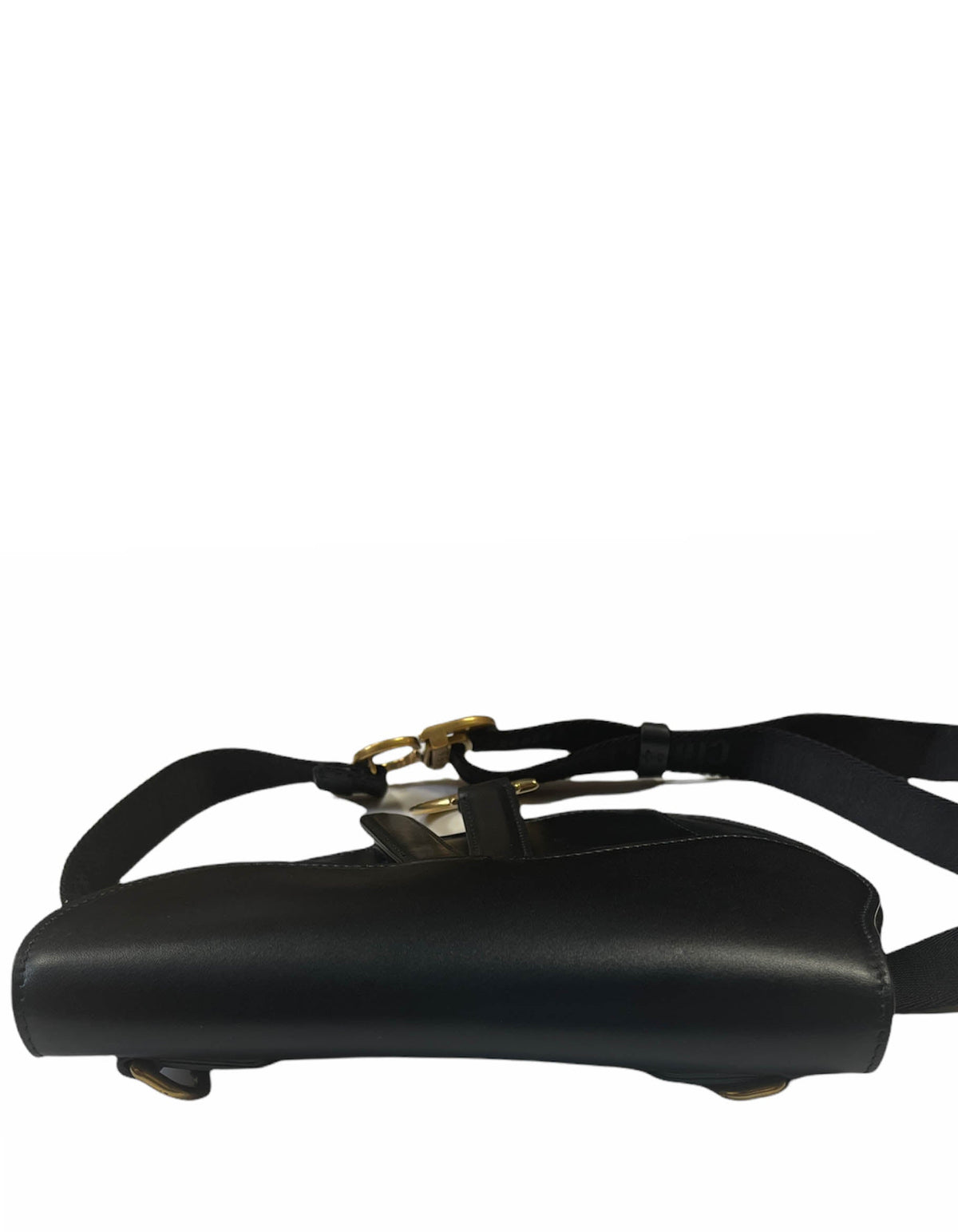 Christian Dior Black Leather Saddle Pouch Belt Bag Rovelle Bags