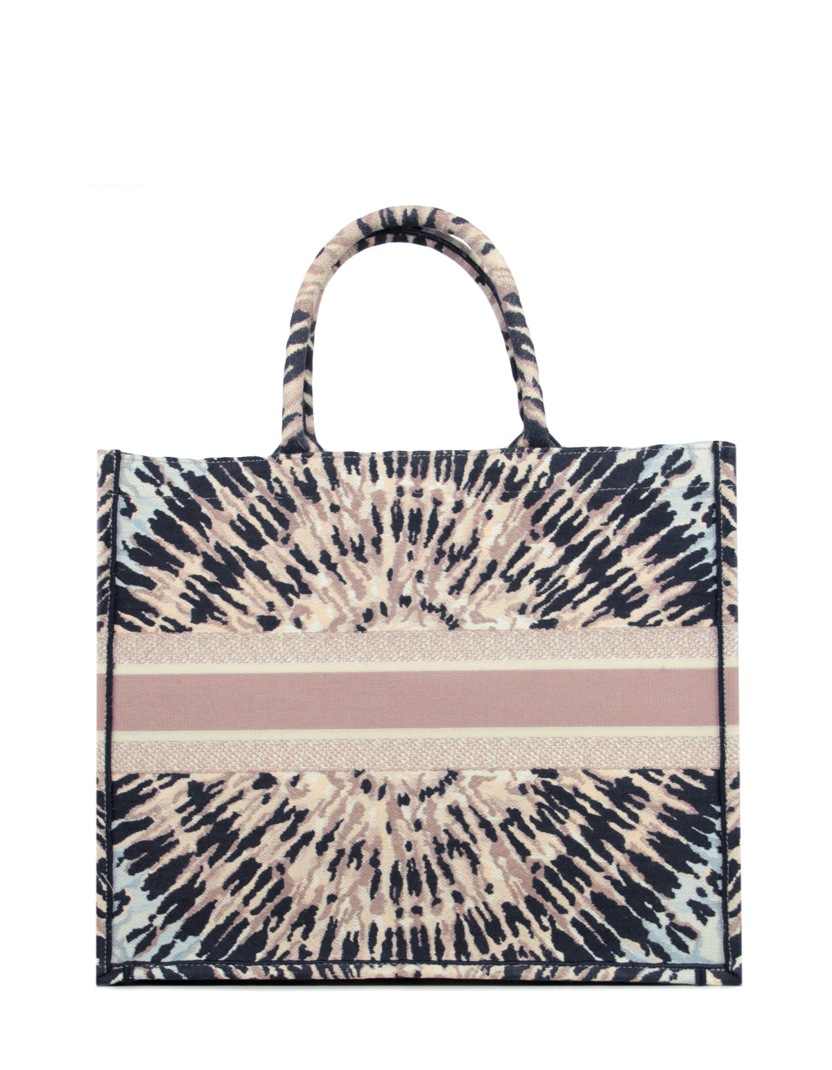Christian Dior Canvas Embroidered Tie Dye Book Tote Bag Rovelle Bags