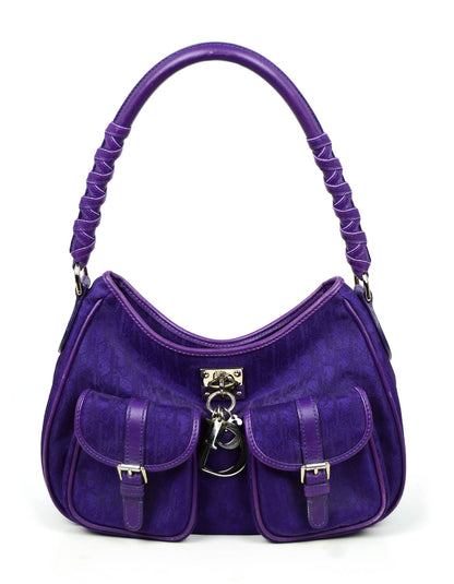 Christian Dior Purple Monogram Shoulder Bag Rovelle Bags