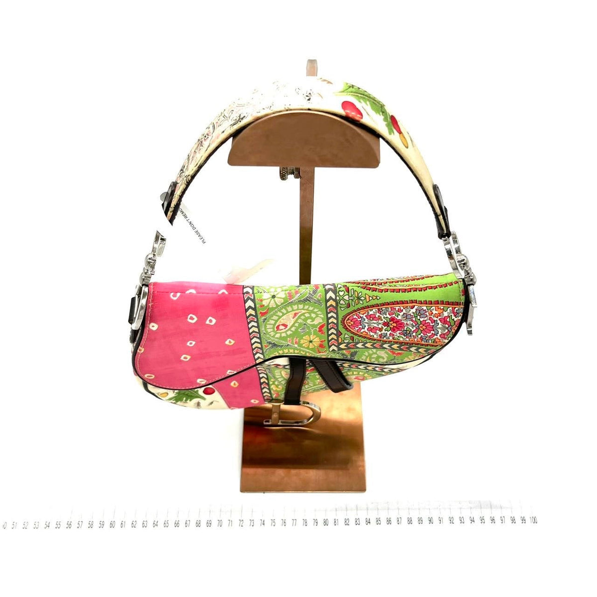 Dior Saddle Medium 2003 Multicolor Silk Handbag RARE Rovelle Bags