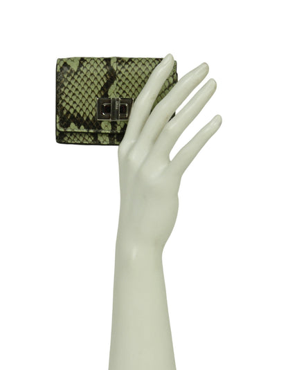 Fendi Green Tea Python Micro Trifold Wallet Rovelle Bags