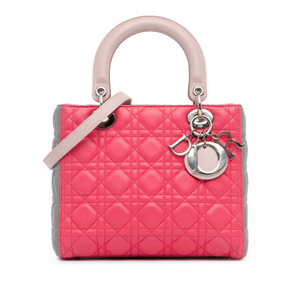 Dior Lady Dior Cannage Pink Handbag Style 2 Rovelle Bags