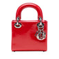 Red Dior Mini Patent Lady Dior Satchel Rovelle Bags