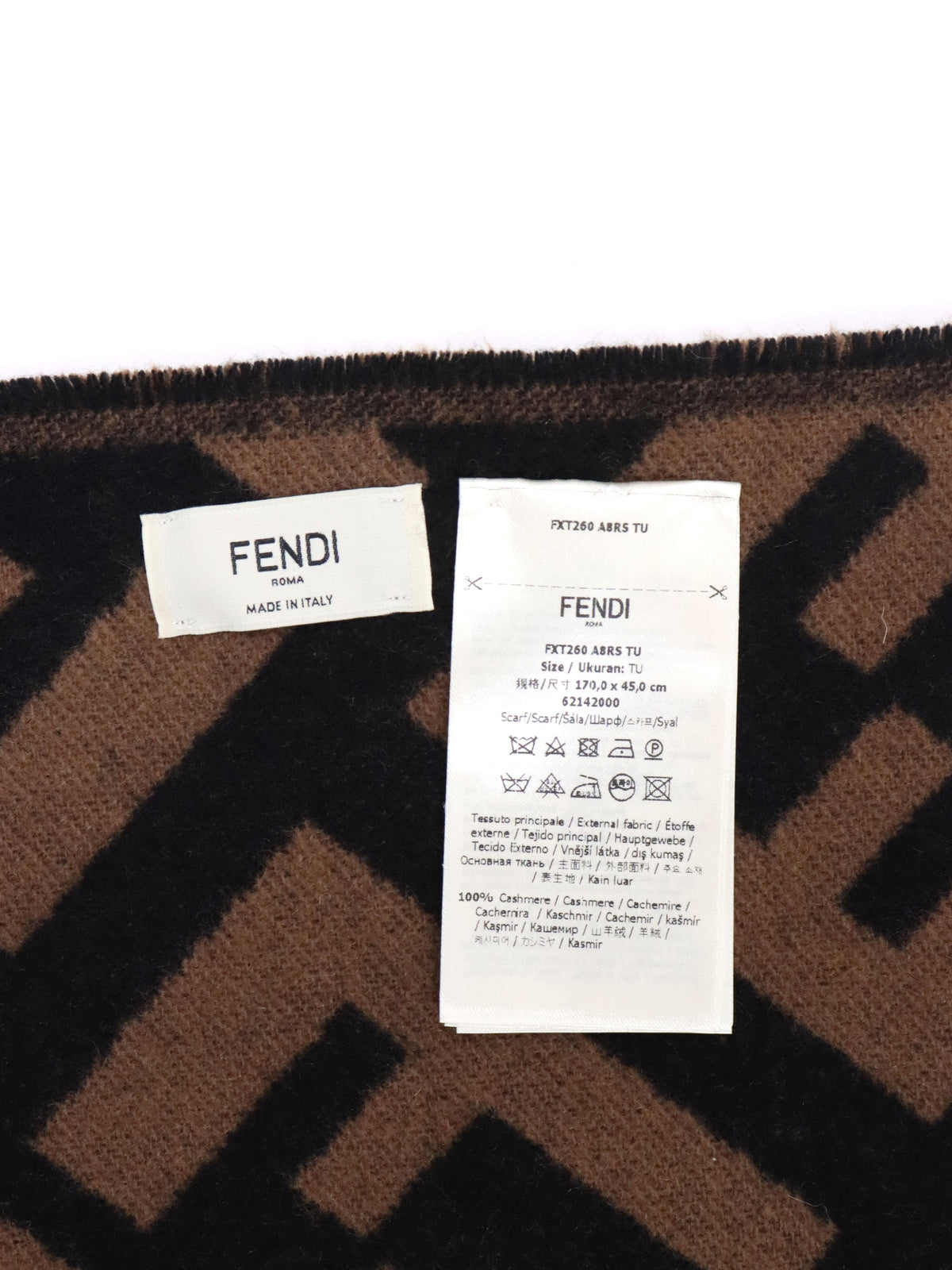 Fendi Brown Woven Scarf Rovelle Bags