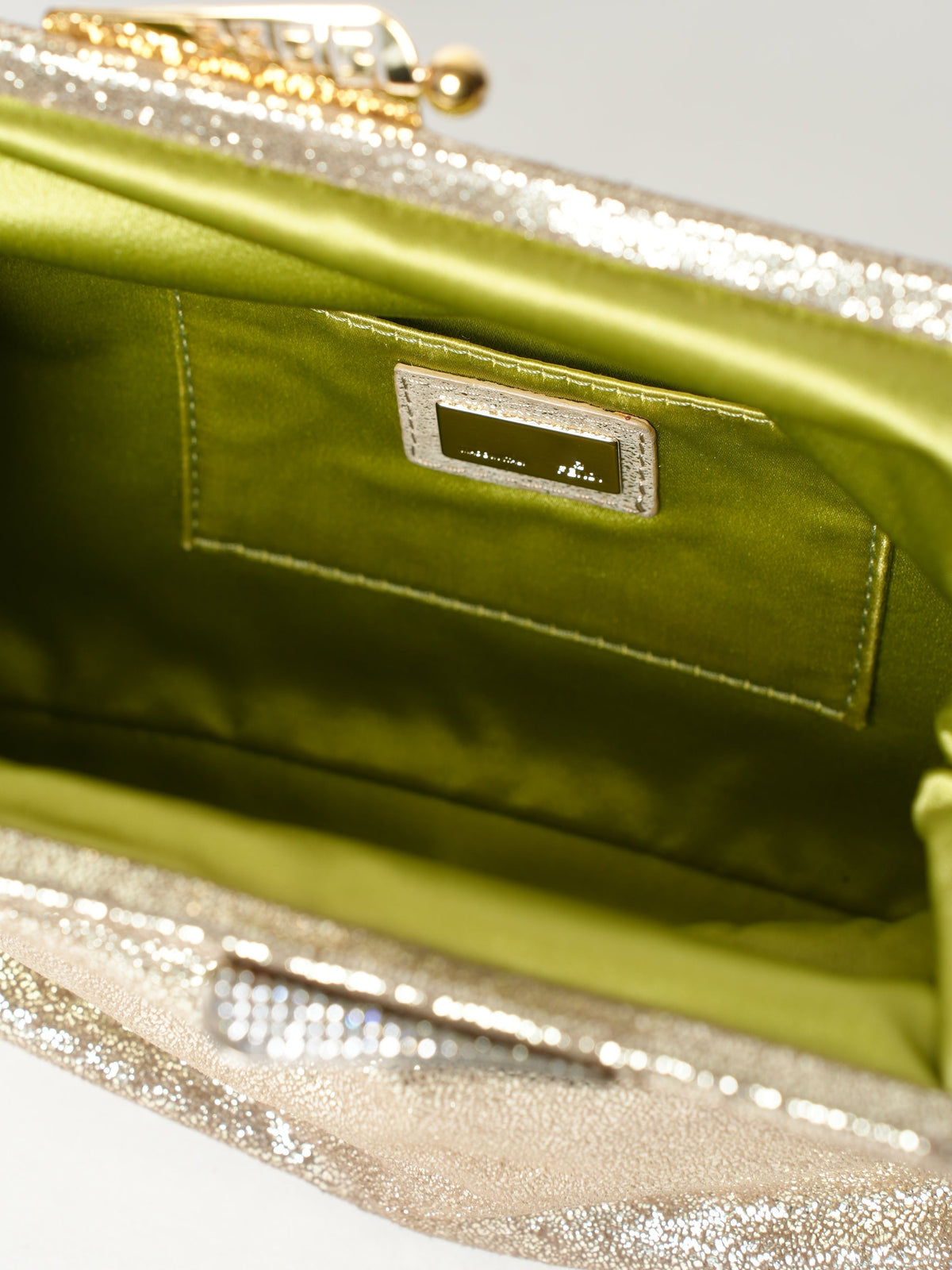 Fendi Golden Shiny Clutch Rovelle Bags