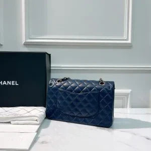 Chanel Classic Double Flap 25 Shoulder Bag Blue