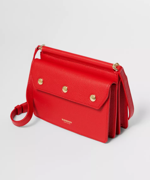 Burberry Small Title Leather Red Handbag