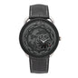 Platinum Titanium Alligator 43mm Arceau Le Temps Voyageur Automatic Watch Noir
