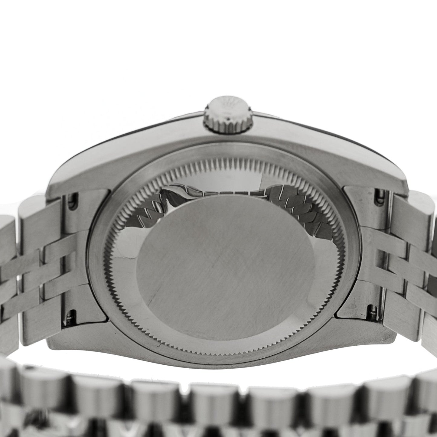 Stainless Steel 18K White Gold Diamond 36mm Oyster Perpetual Datejust Watch Blue Jubilee 116234
