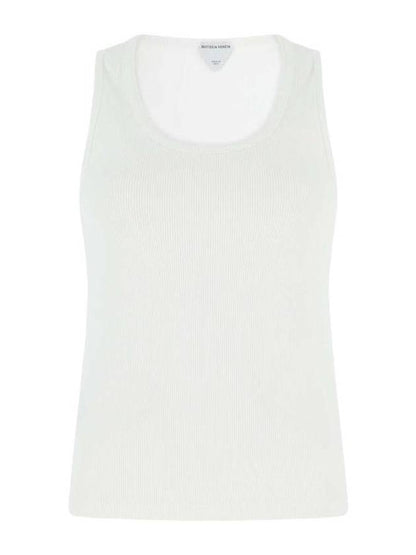 Luxury Bottega Veneta Slim Fit Stretch Cotton Sleeveless White