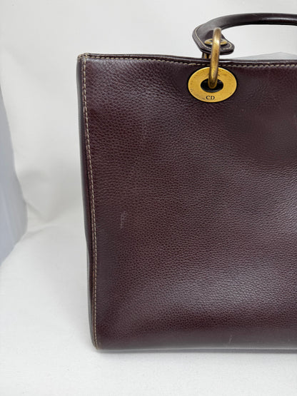 Christian Dior Diorissimo Tote Smooth Calfskin Large Purple Bj1-05 Rovelle Bags
