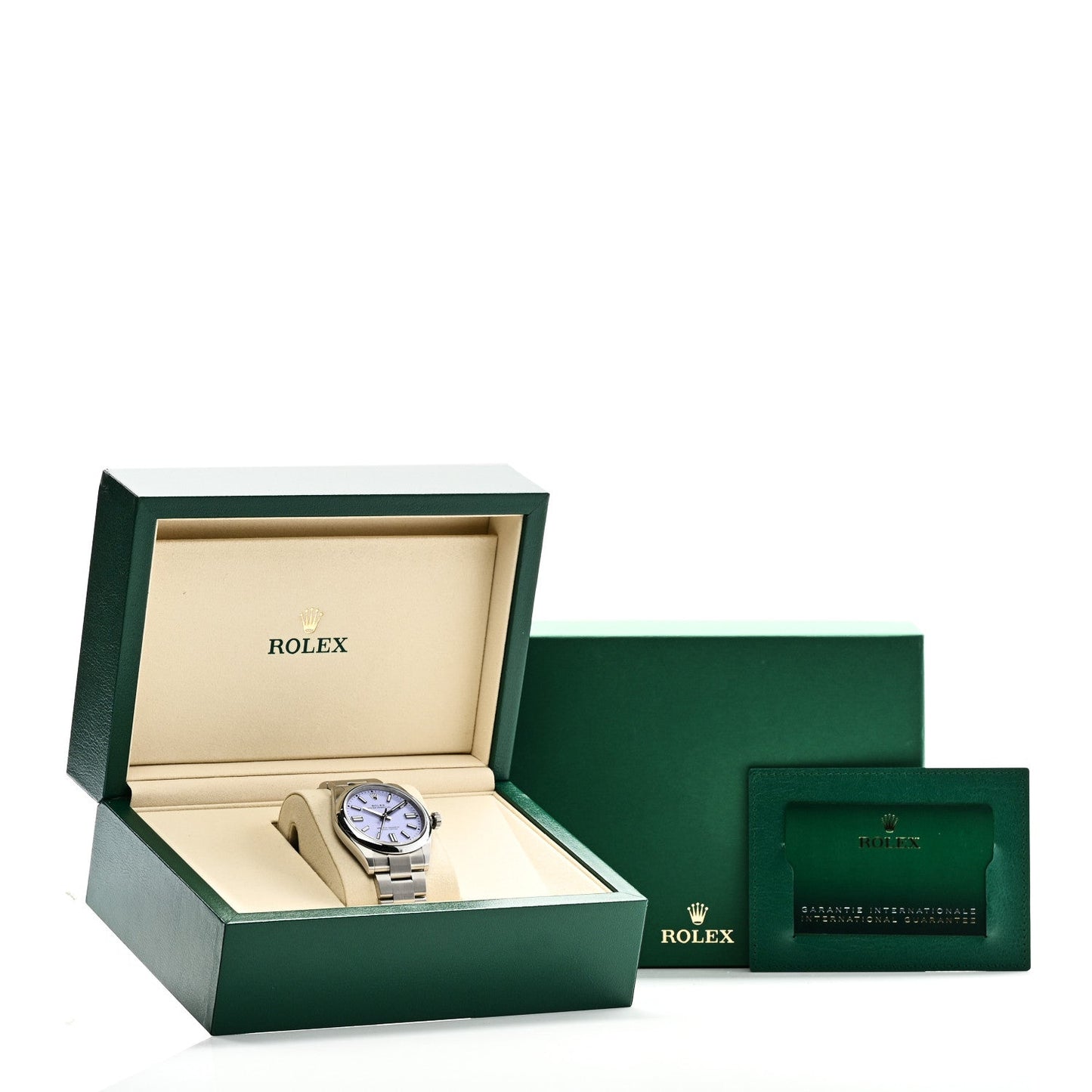 Stainless Steel 41mm Oyster Perpetual Watch Lavender 134300