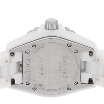 Stainless Steel Ceramic 33mm J12 Quartz Watch White