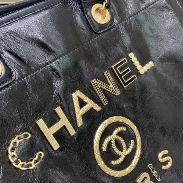 Chanel Deauville Tote Bag Black