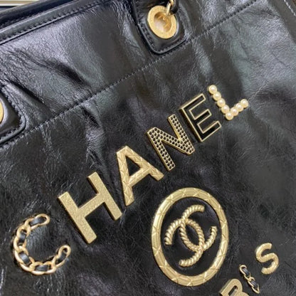 Chanel Deauville Tote Bag Black