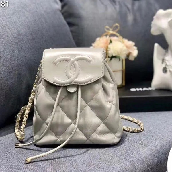 Chanel Mania Backpacks with Big CC Logo
