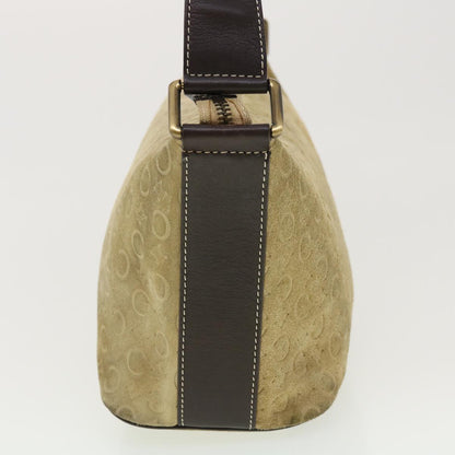 Luxury CELINE C Macadam Canvas Shoulder Bag Beige 40751