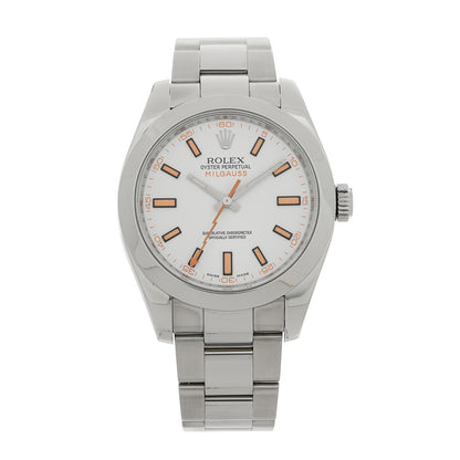 Stainless Steel 40mm Oyster Perpetual Milgauss Watch  White 116400