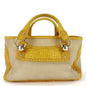 CELINE Handbag Canvas, Leather yellow Boogie bag Women