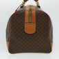 Luxury CELINE Macadam Canvas Boston Bag PVC Leather Brown 41216