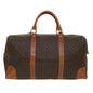 Luxury CELINE Macadam Canvas Boston Bag PVC Leather Brown 41269