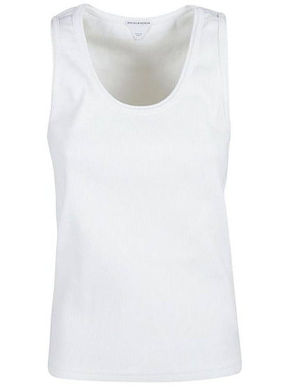 Luxury Bottega Veneta Slim Fit Stretch Cotton Sleeveless White